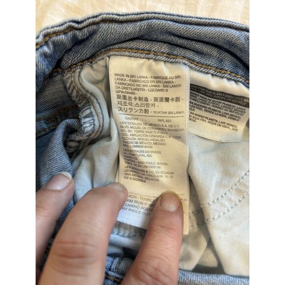 Levi's Women’s Plus Size 33 721 High Rise Skinny Jeans Light Distressed Grunge - Picture 8 of 9